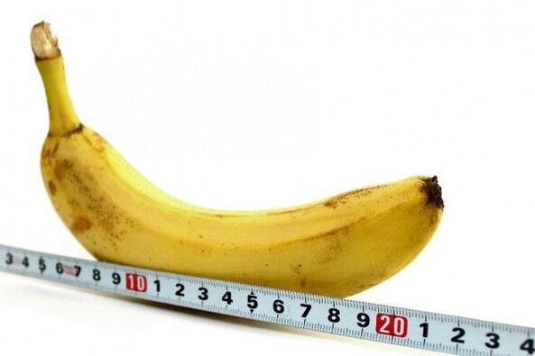 măsurarea penisului pe exemplul unei banane